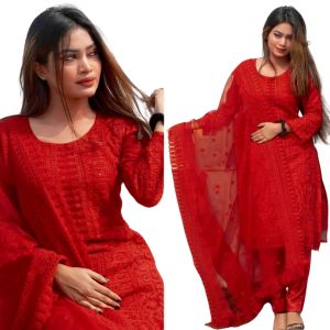 Indian Soft Net Georgette_Shalwar_Kameez_Four_Piece_Dress